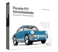 FRANZIS Porsche 911 55199 Advent Calendar Red Metal Model Kit 1:43 Scale Includes Sound Module and 52 Page Accompaniment Book