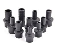 FRAOMHFW 1/5Pcs 20/25 To 8/10/12/14/16/19/20/25mm Dark Grey Pagoda Connector PVC Hose Quick Joints Garden Irrigation Hose Tube Adapter(O.D 25-16mm,5Pcs)