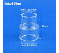 FRAOMHFW 1~5Pcs Transparent Acrylic Pipe Variable Diameter Direct Connectors, Aquarium Accessories Fish Tank Joints Water Tube Fittings(20-25mm,1Pc)