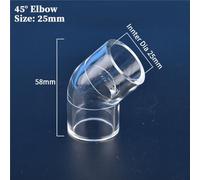FRAOMHFW 20/25mm Acrylic Pipe Connector Fittings Clear Permeable Flower Basket 90°Elbow Direct Tee Joint Aquarium Fish Tank Garden Joint(C-I.D 25mm,5Pcs)