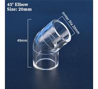 FRAOMHFW 20/25mm Acrylic Pipe Connector Fittings Clear Permeable Flower Basket 90°Elbow Direct Tee Joint Aquarium Fish Tank Garden Joint(C-I.D 20mm,5Pcs)