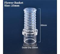 FRAOMHFW 20/25mm Acrylic Pipe Connector Fittings Clear Permeable Flower Basket 90°Elbow Direct Tee Joint Aquarium Fish Tank Garden Joint(A-O.D 25mm,1Pc)