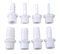 FRAOMHFW 5~50Pcs PE Pagoda Direct Connector 1/2'' Male Thread To 4~20mm Plastic Irrigation Hose Straight Joint Aquarium Fish Tank Adapter(G1I2-16mm,5 Pieces)