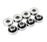 FRAOMHFW 8pcs 608 2RS 608RS Ball Bearing 8 * 22 * 7mm Longboard Roller Skateboard Wheel Integrated Built In Spacers Bearings