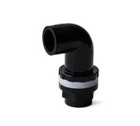 FRAOMHFW I.D20~50mm PVC Aquarium 90° Elbow Drainage Connector Fish Tank Overflow Joints Water Inlet Outlet Supply Pipe DIY Drain Fittings(Black,ID 25mm)