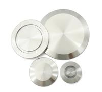 FRAOMHFW KF10 KF16 KF25 KF40 KF50 KF63 KF80 KF100 304 Stainless Steel Vacuum Blind Plate End Cover KF Vacuum Tube Three Clip Baffle(KF63)