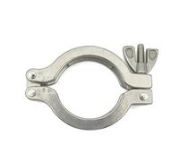 FRAOMHFW KF16, KF25, KF40, KF50 Aluminum KFVacuum Clamps, 304 Stainless Steel KF Vacuum Clamps, With Or Without Brackets+NBR/FKM O-rings(Silver,KF40)