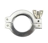 FRAOMHFW KF16, KF25, KF40, KF50 Aluminum KFVacuum Clamps, 304 Stainless Steel KF Vacuum Clamps, With Or Without Brackets+NBR/FKM O-rings(Bronze Yellow,KF50)