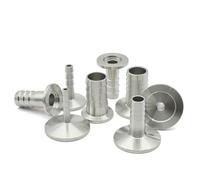 FRAOMHFW KF16 KF25 KF40 KF50 Vacuum Hose Hook Connector OD6 8 13 16 20 25 38mm SS304 Stainless Steel Vacuum Flange Adapter(KF16-10mm)