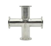 FRAOMHFW KF16 KF25 KF40 KF50 Vacuum Quick Fit Elbow/tee/four-way 304 Stainless Steel Equal Diameter Flange Joint(Four-way connection,KF40)