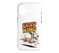 Frap King Cartoon Cool Breed Cute Comic Puppy Dog Whippet Case for iPhone 16