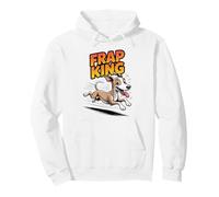 Frap King Cartoon Cool Breed Cute Comic Puppy Dog Whippet Pullover Hoodie