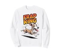 Frap King Cartoon Cool Breed Cute Comic Puppy Dog Whippet Sweatshirt