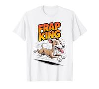 Frap King Cartoon Cool Breed Cute Comic Puppy Dog Whippet T-Shirt