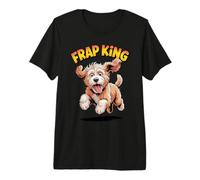 Frap King Cute Comic Cartoon Crossbreed Goldendoodle Premium T-Shirt