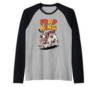 Frap King Cute Retro Cartoon GSP German Shorthaired Pointer Raglan Baseball Tee
