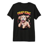 Frap King Cute Retro Comic Cartoon Crossbreed Labradoodle Premium T-Shirt