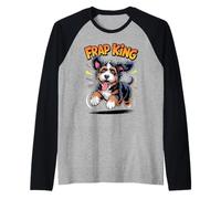 Frap King Cute Retro Crossbreed Bernedoodle Doodle Puppy Raglan Baseball Tee