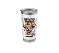 Frap King Cute Retro Fast Crossbreed Mix Breed Puppy Cavapoo Stainless Steel Insulated Tumbler