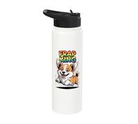 Frap King Cute Retro Fast Puppy Cartoon Pembroke Welsh Corgi Stainless Steel Insulated Water Bottle