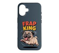 Frap King Cute Retro Fast Running Cartoon Puppy Dog Pug Case for iPhone 16
