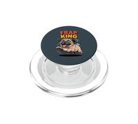 Frap King Cute Retro Fast Running Cartoon Puppy Dog Pug PopSockets PopGrip for MagSafe