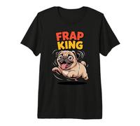 Frap King Cute Retro Fast Running Cartoon Puppy Dog Pug Premium T-Shirt
