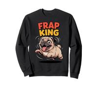 Frap King Cute Retro Fast Running Cartoon Puppy Dog Pug Sweatshirt