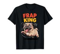 Frap King Cute Retro Fast Running Cartoon Puppy Dog Pug T-Shirt
