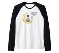Frase Alla Luna Porta Fortuna Illustrazione Acquerello Raglan Baseball Tee