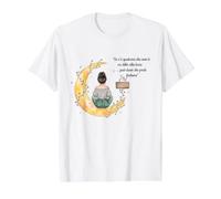 Frase Alla Luna Porta Fortuna Illustrazione Acquerello Value Graphic T-Shirt, Men, White, M