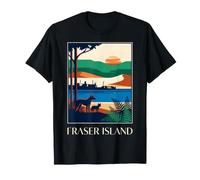 Fraser Island Australia Coastal Wilderness Travel Art T-Shirt