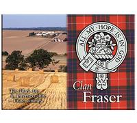 Fraser Scottish Clan Souvenir Metallic Picture Fridge Magnet, Scottish Gift