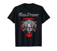 Fraser Scottish Clan Tartan Lion Sword Crest T-Shirt