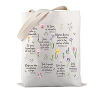 Frases Religiosas Tote Bag Gift Spanish Religious Gift Faith Jesus Gift Bible Verse Gift (Frases Religiosas TOTE)