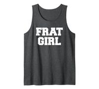 Frat Girl Funny Fraternity Sarcastic Sorority Party Greek Tank Top, Men, Dark Heather Grey, Small