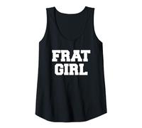Frat Girl Funny Fraternity Sarcastic Sorority Party Greek Tank Top, Women, Black, Medium