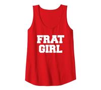 Frat Girl Funny Fraternity Sarcastic Sorority Party Greek Tank Top, Women, Red, Large
