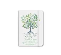 Fratelli Bonella - Pocket Notebook with Hard Cover and Elastic - Small Diary 160 Pages - Pocket Diary with Tree of Life - F.TO 9 x 14 cm