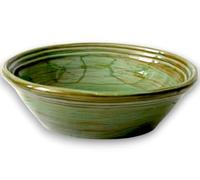 Fratelli Colì Earthly Ancient Terracotta Bowl, 22 cm, Green Artisan Elegance for Your Table