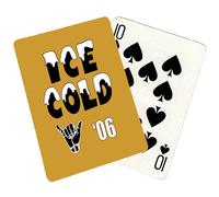 Fraternity Gift - Black and Gold Game Cards Keepsake for Brothers, Crossing Gifts, Founders Day, Greek Life, Initiation, Graduation, Decorations (Alpha-IceCold)