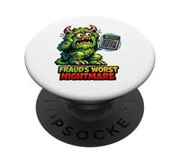 Fraud's Worst Nightmare Monster Accountant PopSockets Adhesive PopGrip