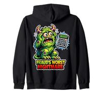 Fraud's Worst Nightmare Monster Accountant Zip Hoodie