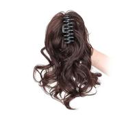 Frauen Haare 12Inch Synthetic Ponytail Claw Clip Pony tail Extensions Short Curly for Women Hairs Extensions(Dark Brown)