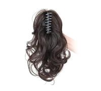 Frauen Haare 12Inch Synthetic Ponytail Claw Clip Pony tail Extensions Short Curly for Women Hairs Extensions(Chocolate Brown)