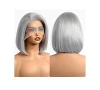 Frauen Haare 13x4 Lace Front Human Hair Wigs Silvery Short Straight Bob Lace Frontal Wigs for Women Daily Use Remy Human Hairs Hairs Extensions
