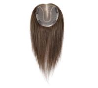 Frauen Haare 14 Inch Human Hair Toppers with Mono Lace Base Natural Brown Hair Pieces for Women with Thinning Hair Hairs Extensions