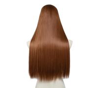 Frauen Haare 24 inch Synthetic U Part Clip in Hair Extension Clip-on Natural Thick False Fake Long Straight Hairpieces Hairs Extensions(Copper Auburn)