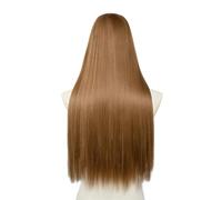 Frauen Haare 24 inch Synthetic U Part Clip in Hair Extension Clip-on Natural Thick False Fake Long Straight Hairpieces Hairs Extensions(Golden Auburn)