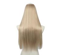 Frauen Haare 24 inch Synthetic U Part Clip in Hair Extension Clip-on Natural Thick False Fake Long Straight Hairpieces Hairs Extensions(Dirty Blonde)